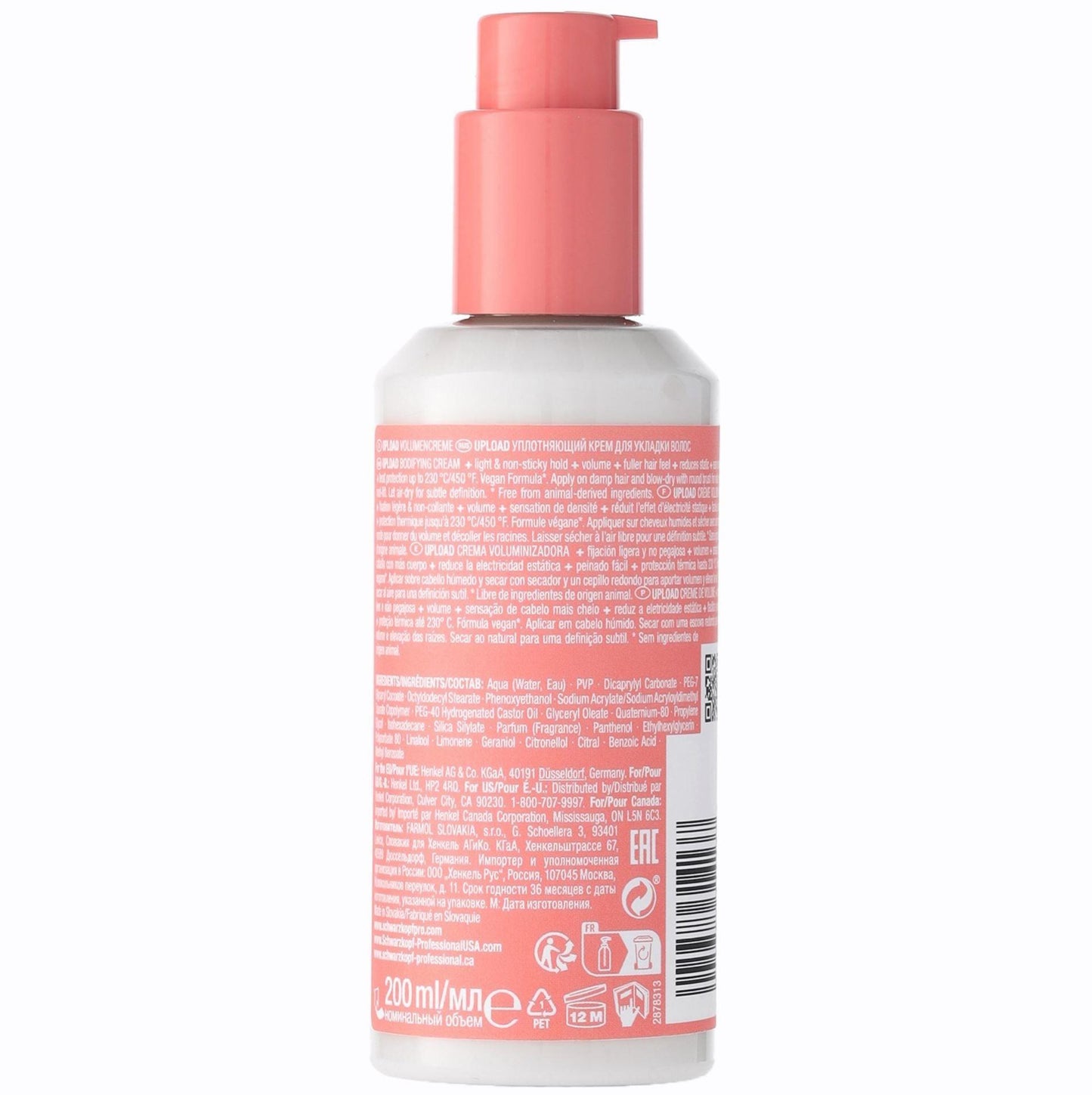 Schwarzkopf - Crema Voluminizadora OSiS+ Upload 200 ml