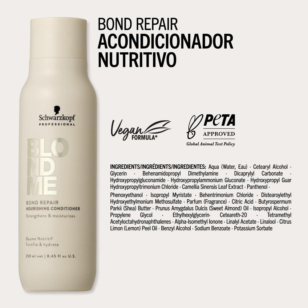 Schwarzkopf - Acondicionador Nutritivo BlondMe Bond Repair Nourishing 250 ml