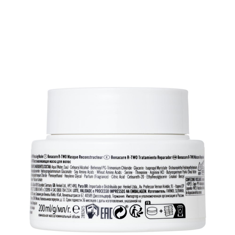 Schwarzkopf - Mascarilla Reparadora BC Bonacure Clean Performance R-TWO Rescuing 200 ml