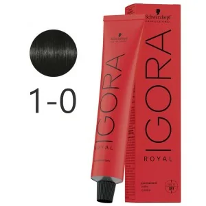 Schwarzkopf - Colorant Permanent Igora Royal 1-0 Noir Naturel 60 ml