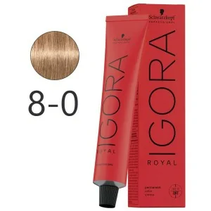 Schwarzkopf - Tinte Permanente Igora Royal 8-0 Rubio Claro Natural 60 ml