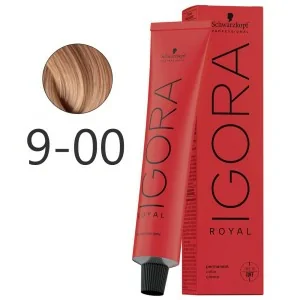 Schwarzkopf - Tinte Permanente Igora Royal 9-00 Rubio Muy Claro Natural Intenso 60 ml