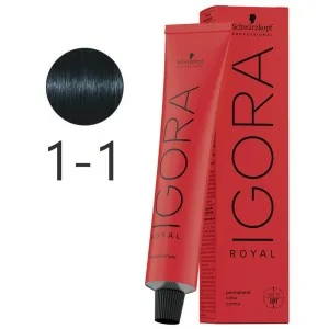 Schwarzkopf - Colorant permanent Igora Royal 1-1 Frêne Noir 60 ml