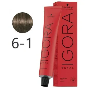 Schwarzkopf - Dauerfarbstoff Igora Royal 6-1 Dunkelblonde Esche 60 ml