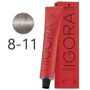 Schwarzkopf - Colorant Permanent Igora Royal 8-11 Blond Clair Cendré Intense 60 ml