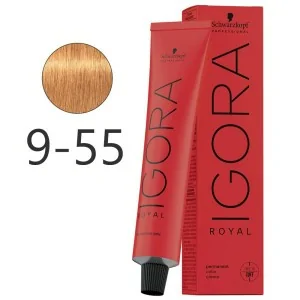 Schwarzkopf - Dauerfarbstoff Igora Royal 9-55 Very Light Blonde Intense Golden 60 ml