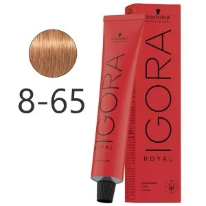 Schwarzkopf - Tinte Permanente Igora Royal 8-65 Rubio Claro Marrón Dorado 60 ml