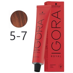 Schwarzkopf - Colorante Permanente Igora Royal 5-7 Castagno Chiaro Rame 60 ml