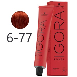Schwarzkopf - Tintura Permanente Igora Royal 6-77 Biondo Scuro Rame Intenso 60 ml