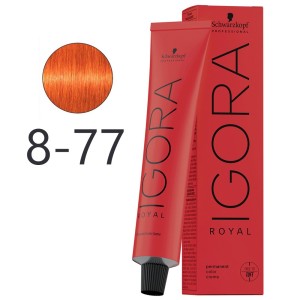Schwarzkopf - Colorante Permanente Igora Royal 8-77 Biondo Chiaro Rame Intenso 60 ml
