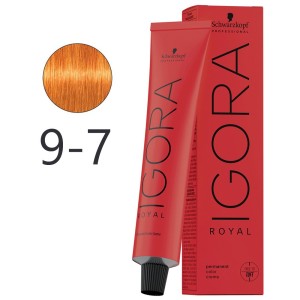 Schwarzkopf - Colorante Permanente Igora Royal 9-7 Biondo Molto Chiaro Rame 60 ml