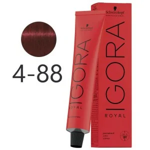 Schwarzkopf - Corante Permanente Igora Royal 4-88 Chestnut Medium Intense Vermelho 60 ml