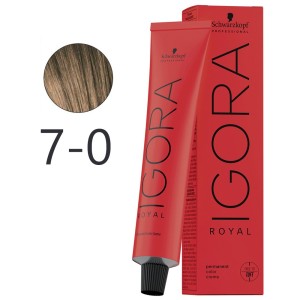 Schwarzkopf - Tintura Permanente Igora Royal 7-0 Bionda Naturale Medium 60 ml