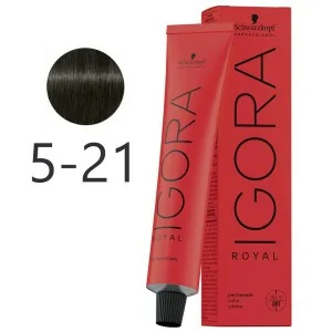 Schwarzkopf - Permanent Dye Igora Royal 5-21 Light Chestnut Smoke Ash 60 ml