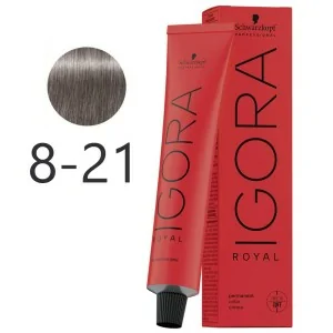 Schwarzkopf - Colorant Permanent Igora Royal 8-21 Blond Clair Fumée Cendré 60 ml