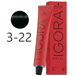 Schwarzkopf - Permanent Dye Igora Royal 3-22 Dark Brown Intense Smoke 60 ml