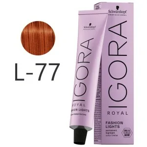 Schwarzkopf - Tinte Igora Royal Fashion Lights L-77 Cobrizo Intenso 60 ml