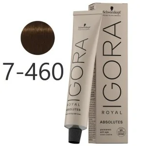 Schwarzkopf - Tinte Igora Royal Absolutes 7-460 Rubio Medio Beige Marrón Natural 60 ml