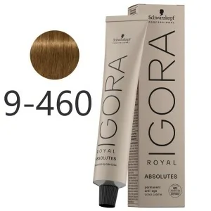 Schwarzkopf - Tinte Igora Royal Absolutes 9-460 Rubio Muy Claro Beige Marrón Natural 60 ml