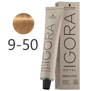 Schwarzkopf - Tinte Igora Royal Absolutes 9-50 Rubio Muy Claro Dorado Natural 60 ml