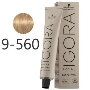 Schwarzkopf - Tinte Igora Royal Absolutes 9-560 Rubio Muy Claro Dorado Marrón Natural 60 ml