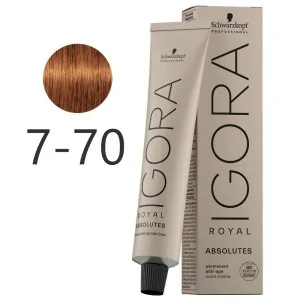 Schwarzkopf - Tinte Igora Royal Absolutes 7-70 Rubio Medio Cobrizo Natural 60 ml