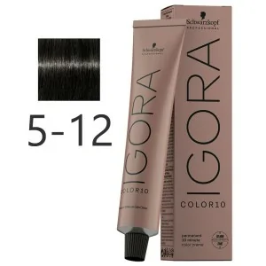 Schwarzkopf - Tinte Igora Color10 5-12 Castaño Claro Ceniza Humo 60 ml