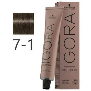 Schwarzkopf - Tinte Igora Color10 7-1 Rubio Medio Ceniza 60 ml