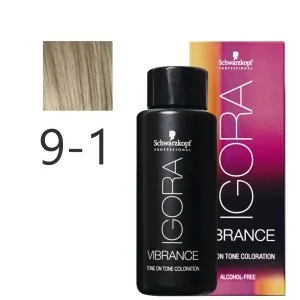 Schwarzkopf - Tonalizador Igora Vibrance 9-1 Rubio Muy Claro Ceniza 60 ml