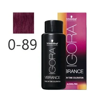 Schwarzkopf - Tonalizador Igora Vibrance 0-89 Concentrado Rojo Violeta 60 ml