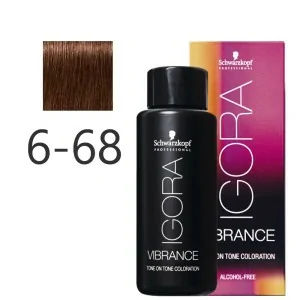 Schwarzkopf - Tonalizador Igora Vibrance 6-68 Rubio Oscuro Chocolate Rojo 60 ml