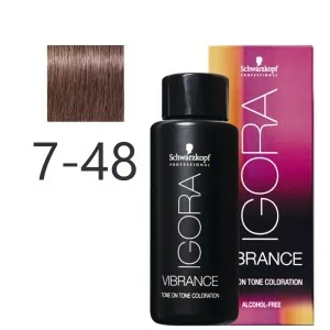 Schwarzkopf - Tonalizador Igora Vibrance 7-48 Rubio Medio Beige Rojo 60 ml