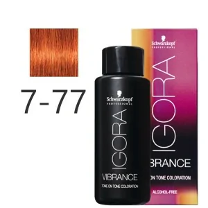 Schwarzkopf - Tonalizador Igora Vibrance 7-77 Rubio Medio Cobrizo Intenso 60 ml