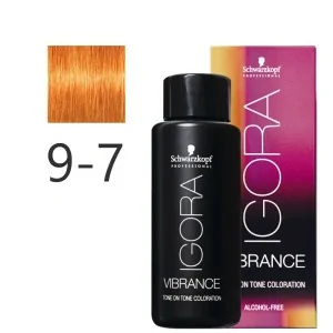 Schwarzkopf - Tonalizador Igora Vibrance 9-7 Rubio Muy Claro Cobrizo 60 ml