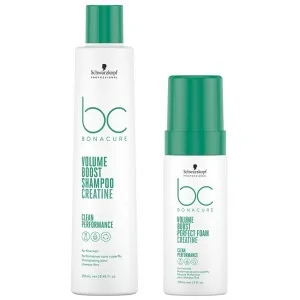 Schwarzkopf - Pack BC Bonacure Clean Volume Boost Champú 250 ml + Espuma Antiestática Perfecta 150 ml