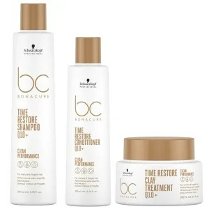 Schwarzkopf - Pack BC Bonacure Time Restore Champú 250 ml + Acondicionador 200 ml + Tratamiento 200 ml