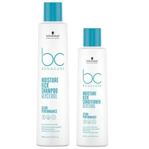 Schwarzkopf - Pack BC Bonacure Clean Moisture Kick Champú 250 ml + Acondicionador 200 ml