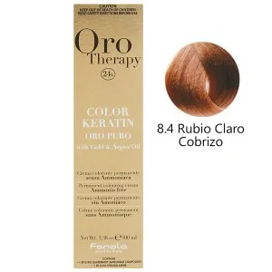 Fanola - Tinte Oro Therapy 24k Color Keratin 8.4 Rubio Claro Cobrizo 100 ml