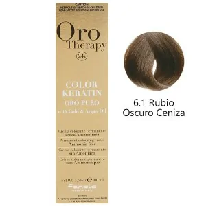 Fanola - Farbstoff Oro Therapie 24k Farbe Keratin 6.1 Dunkelblonde Asche 100 ml
