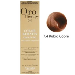 Fanola - Colorante Oro Terapia 24k Cheratina Colorata 7.4 Biondo Rame 100 ml