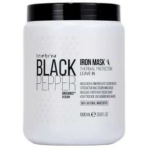 Inebrya - Mascarilla Fortificante Disciplinante Black Pepper Iron Mask 1000 ml