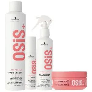 Schwarzkopf - Pack Osis+ Super Shield 300 ml + Glow 50 ml + Flatliner 200 ml + Pump Up 85 ml