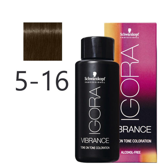 Schwarzkopf - Tonalizador Igora Vibrance 5-16 Castaño Claro Ceniza Marrón 60 ml