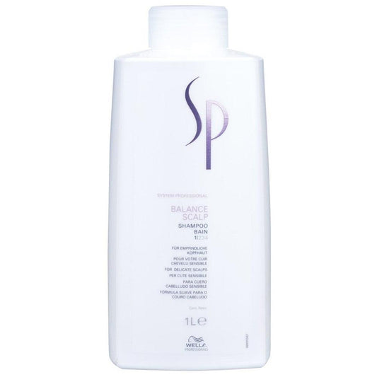 Wella - Champú para Cuero Cabelludo Sensible SP Balance Scalp 1000 ml