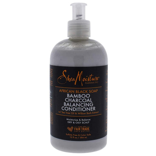 Shea Moisture - Acondicionador de Limpieza Profunda African Black Soap Bamboo Charcoal 384 ml
