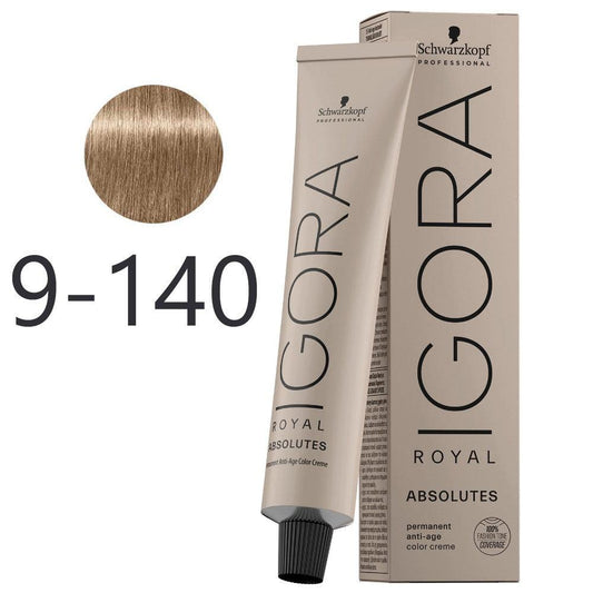Schwarzkopf - Tinte Igora Royal Absolutes 9-140 Rubio Muy Claro Ceniza Beige Natural 60 ml