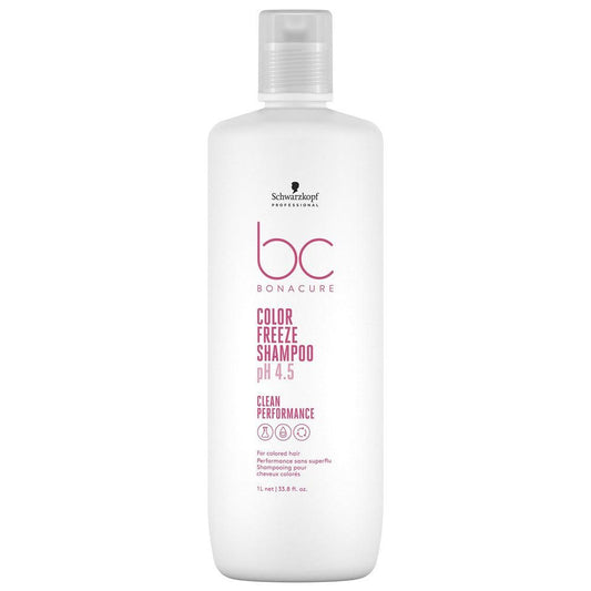 Schwarzkopf - Champú para Cabello Teñido ph 4.5 BC Bonacure Clean Color Freeze 1000 ml