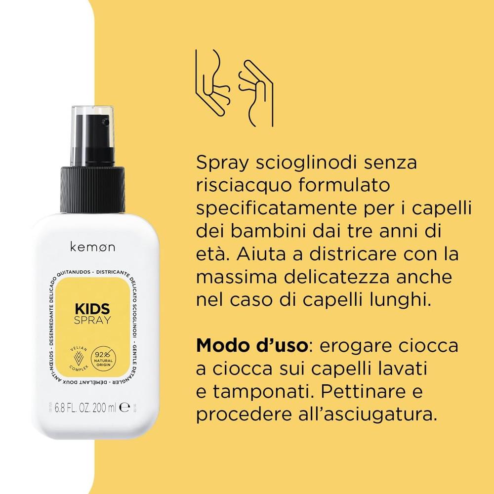 Kemon - Spray Desenredante para Niños Hair Care Kids Spray 200 ml