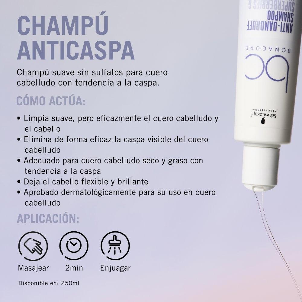 Schwarzkopf - Champú Anticaspa BC Bonacure Anti-Dandruff Clean Performance 250 ml