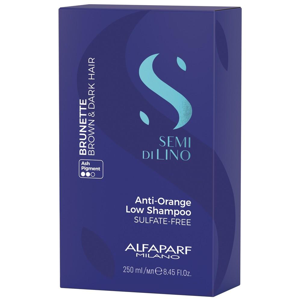 Alfaparf - Semi di Lino Brunette Anti-Orange Low Champú 250 ml
